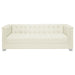 Chaviano 2-piece Upholstered Track Arm Sofa Set Pearl White