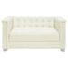 Chaviano 2-piece Upholstered Track Arm Sofa Set Pearl White