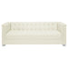 Chaviano 3-piece Upholstered Track Arm Sofa Set Pearl White