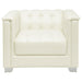 Chaviano 3-piece Upholstered Track Arm Sofa Set Pearl White