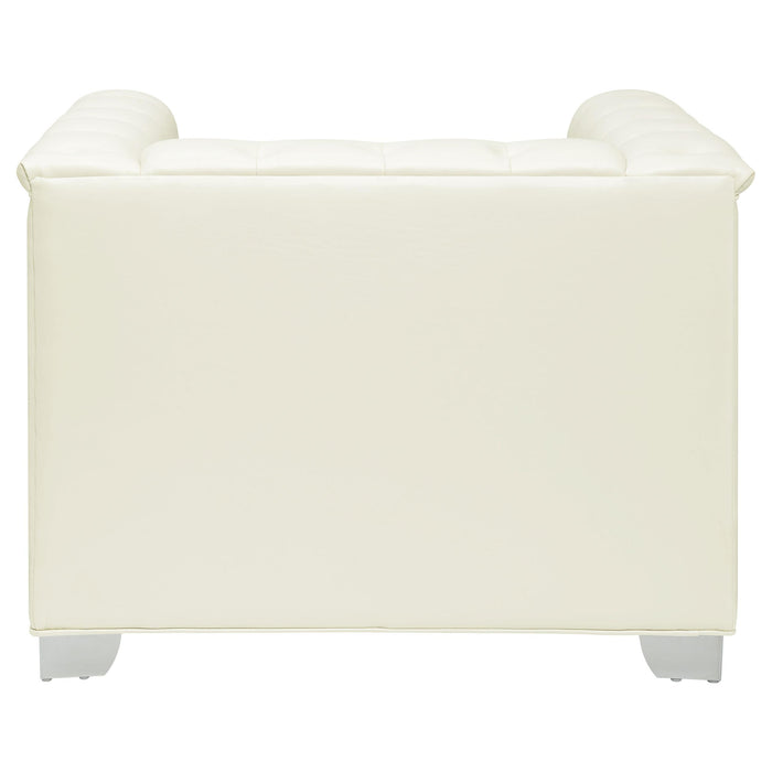 Chaviano 4-piece Upholstered Track Arm Sofa Set Pearl White