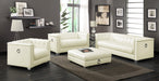 Chaviano Upholstered Track Arm Sofa Pearl White