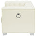 Chaviano Upholstered Track Arm Accent Chair Pearl White