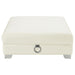 Chaviano Square Upholstered Ottoman Pearl White