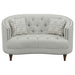 Avonlea 3-piece Upholstered Sloped Arm Sofa Set Grey Fabric