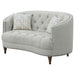 Avonlea Upholstered Sloped Arm Loveseat Grey Fabric