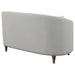 Avonlea Upholstered Sloped Arm Loveseat Grey Fabric