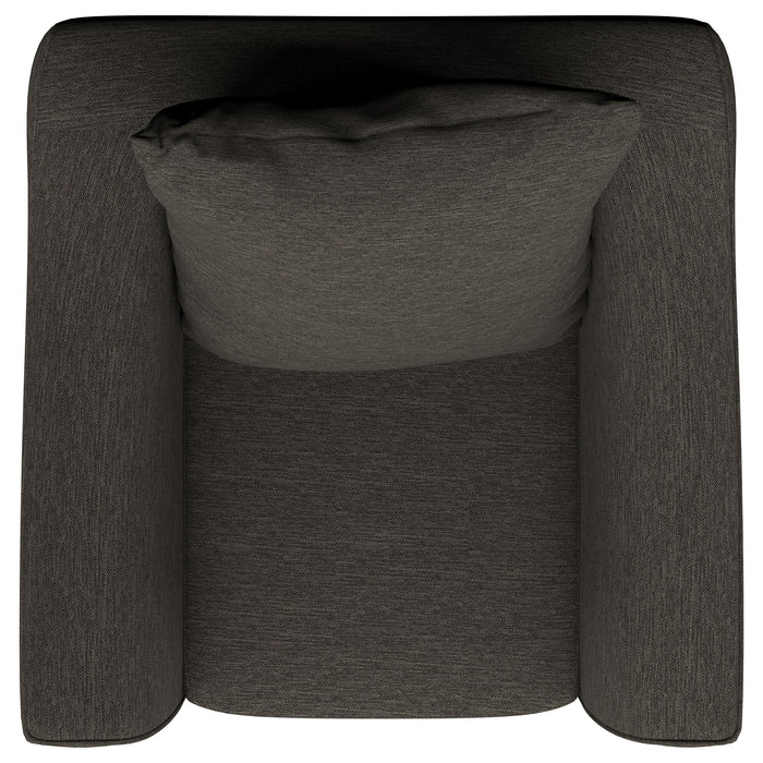 Salizar Upholstered Flared Arm Accent Chair Charcoal Grey