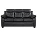 Finley 3-piece Upholstered Padded Arm Tufted Sofa Set Black