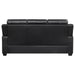 Finley 3-piece Upholstered Padded Arm Tufted Sofa Set Black