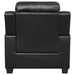 Finley 3-piece Upholstered Padded Arm Tufted Sofa Set Black