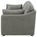 Grayson Leather Upholstered Sloped Arm Loveseat Grey