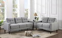 Bowen 2-piece Upholstered Track Arm Tufted Sofa Set Grey