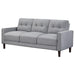 Bowen Upholstered Track Arm Tufted Sofa Grey