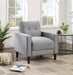 Bowen Upholstered Track Arm Tufted Accent Chair Grey
