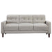 Bowen Upholstered Track Arm Tufted Sofa Beige