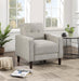 Bowen Upholstered Track Arm Tufted Accent Chair Beige