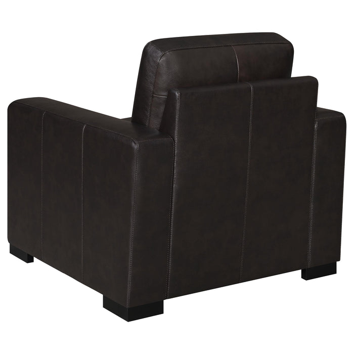 Boardmead Upholstered Track Arm Accent Chair Dark Brown