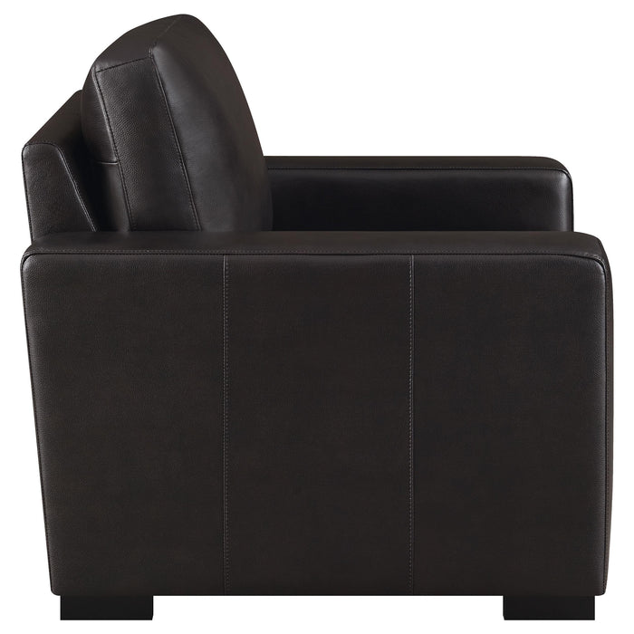 Boardmead Upholstered Track Arm Accent Chair Dark Brown