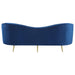 Sophia Upholstered Channel Tufted Sofa Blue