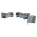Sophia 3-piece Upholstered Channel Tufted Sofa Set Grey