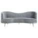 Sophia 3-piece Upholstered Channel Tufted Sofa Set Grey