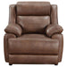 Ellington 3-piece Upholstered Padded Arm Sofa Set Dark Brown