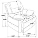 Ellington 3-piece Upholstered Padded Arm Sofa Set Dark Brown