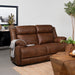 Ellington Upholstered Padded Arm Loveseat Dark Brown