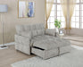 Cotswold Upholstered Convertible Sleeper Sofa Bed Light Grey