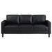Ruth 3-piece Upholstered Track Arm Sofa Set Black