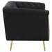 Holly Upholstered Tuxedo Arm Tufted Loveseat Black