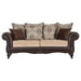 Elmbrook 3-piece Upholstered Rolled Arm Sofa Set Brown