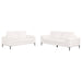 Jessel 2-piece Chenille Upholstered Sofa Set Ivory