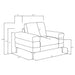Jessel 3-piece Chenille Upholstered Sofa Set Ivory