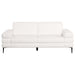 Jessel Chenille Upholstered Track Arm Sofa Ivory