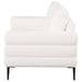 Jessel Chenille Upholstered Track Arm Loveseat Ivory