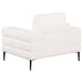 Jessel Chenille Upholstered Track Arm Chair Ivory