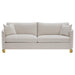 Corliss Upholstered Curved Track Arm Sofa Beige