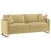 Corliss 2-piece Velvet Upholstered Sofa Set Camel