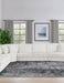 Emberson Upholstered Armless Loveseat Ivory