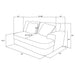 Emberson Upholstered RAF Cuddler Ivory
