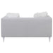 Glacier Upholstered Tuxedo Arm Tufted Loveseat Light Grey