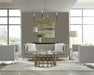 Glacier Upholstered Tuxedo Arm Tufted Loveseat Light Grey