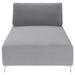 Giovanni Upholstered Accent Chaise Lounger Grey