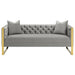 Eastbrook 2-piece Velvet Upholstered Tufted Sofa Set Grey