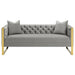 Eastbrook Velvet Upholstered Tufted Sofa Grey