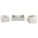Rainn 3-piece Boucle Upholstered Sloped Arm Sofa Set Latte