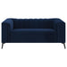 Chalet 3-piece Upholstered Tuxedo Arm Tufted Sofa Set Blue