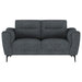 Nolan 2-piece Upholstered Sofa Set Charcoal